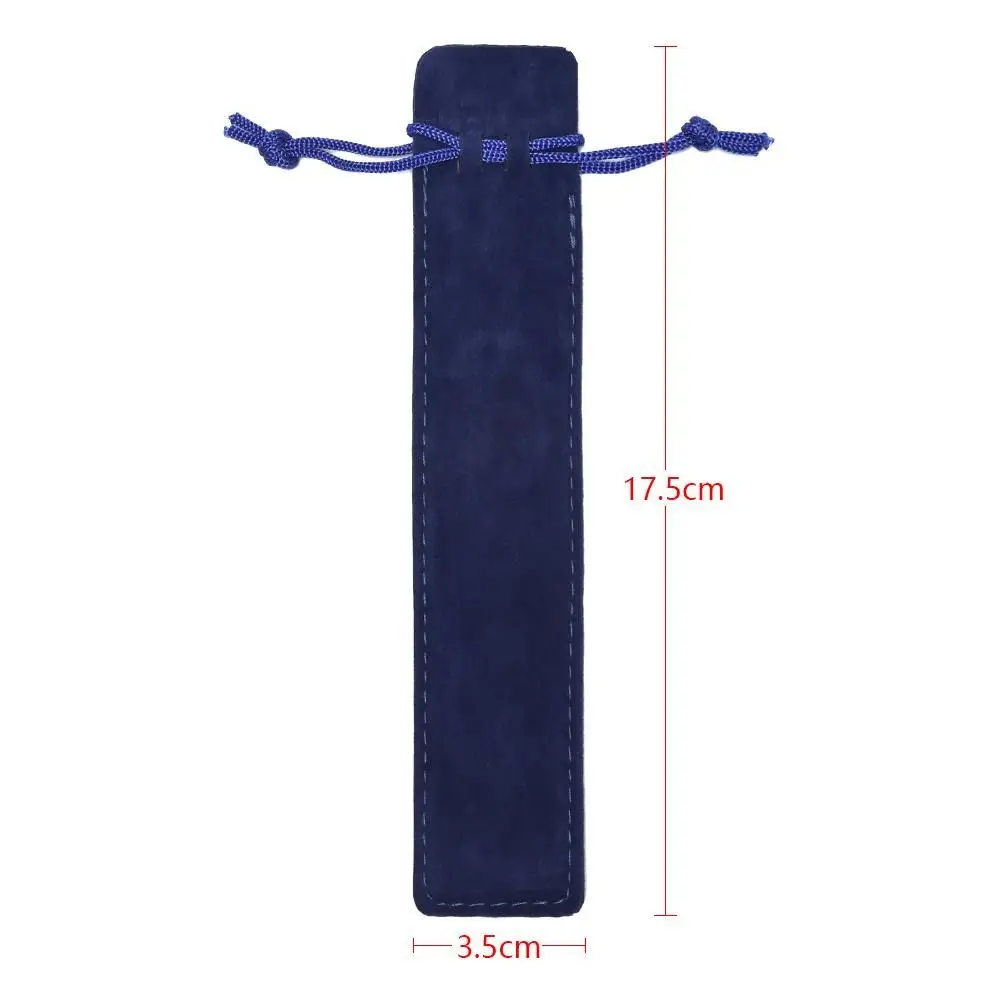 10PCS Plush Cloth Pen Bag Double-sided Thickened Velvet Pen Pouch Sleeve Holder Office School Supplies