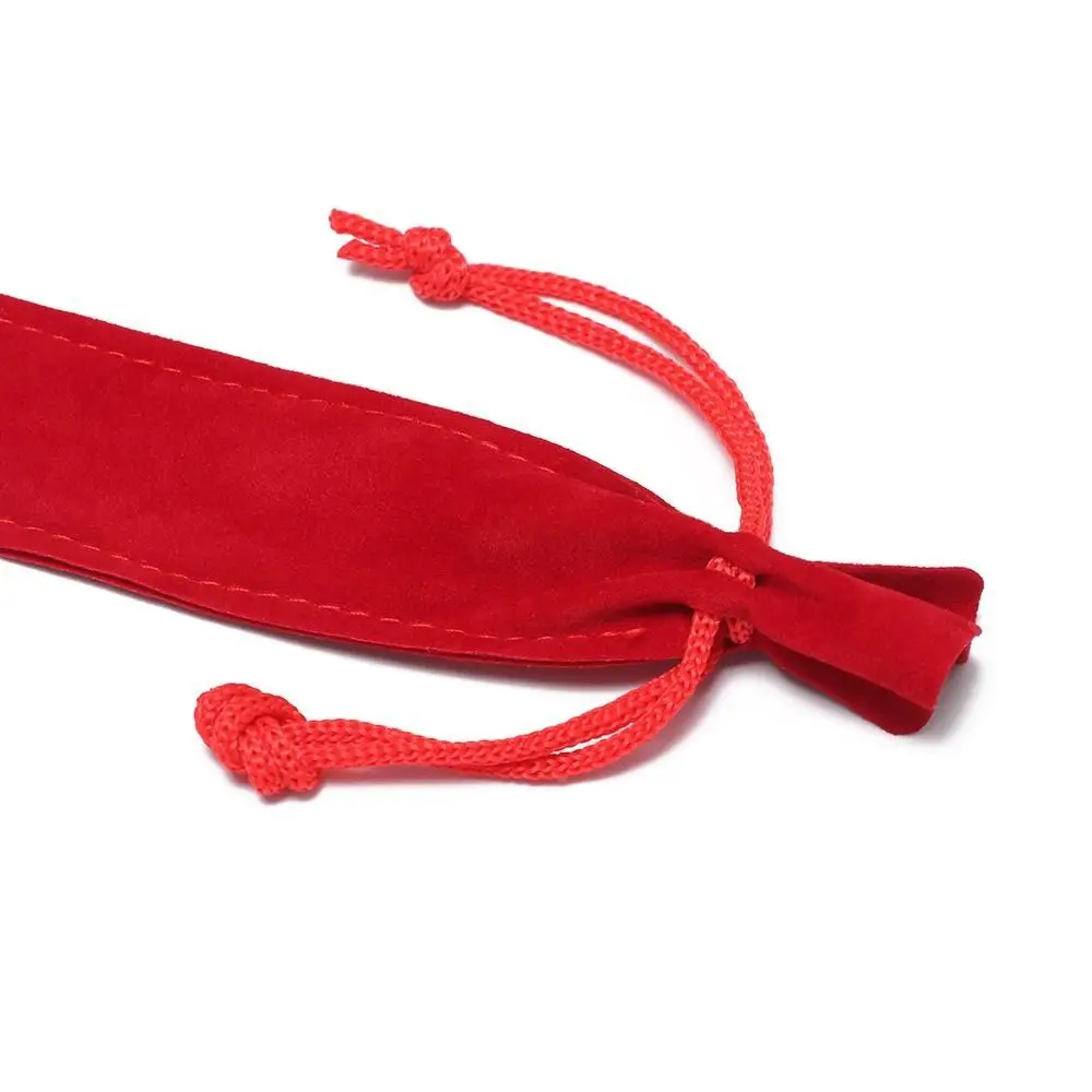 10PCS Plush Cloth Pen Bag Double-sided Thickened Velvet Pen Pouch Sleeve Holder Office School Supplies
