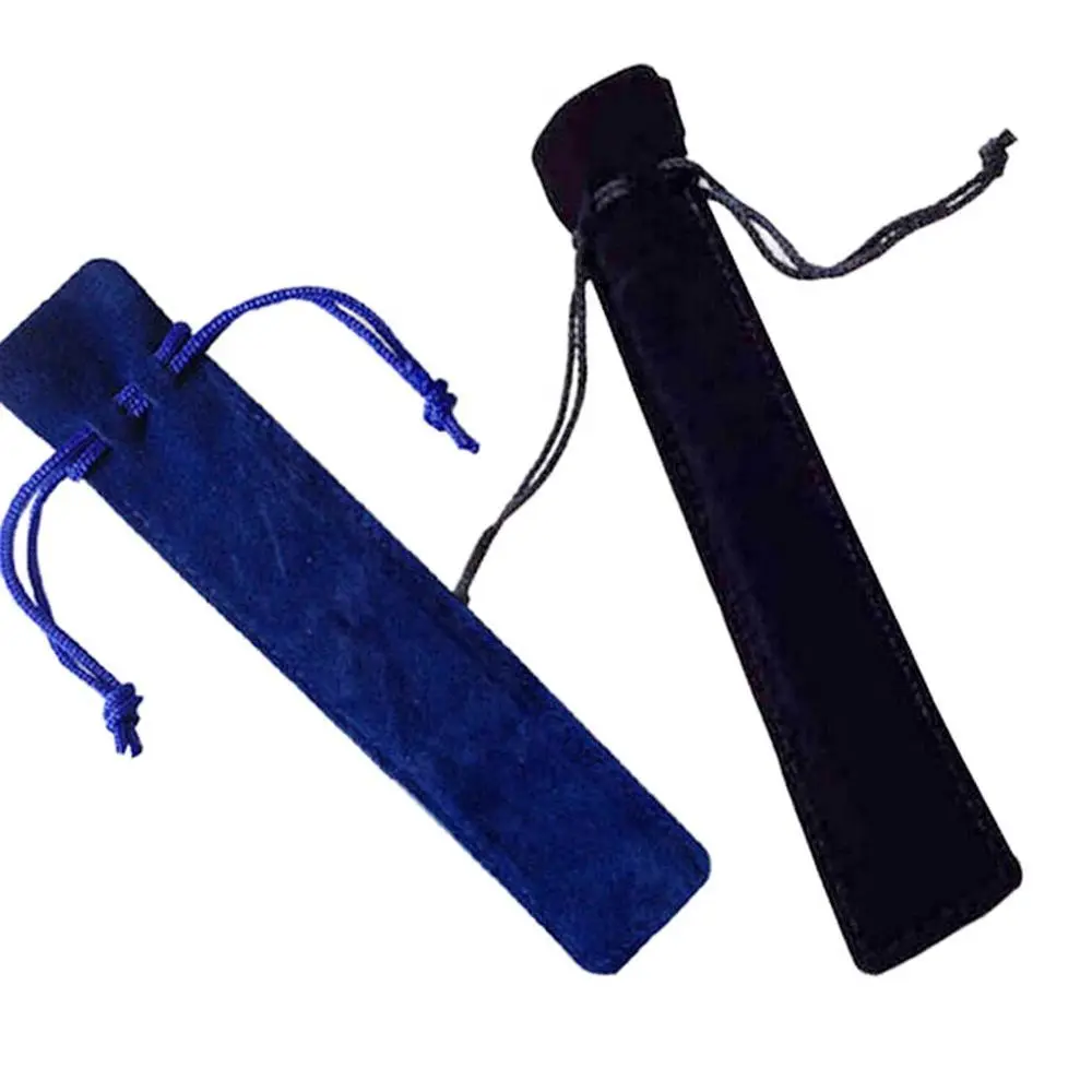 10PCS Plush Cloth Pen Bag Double-sided Thickened Velvet Pen Pouch Sleeve Holder Office School Supplies