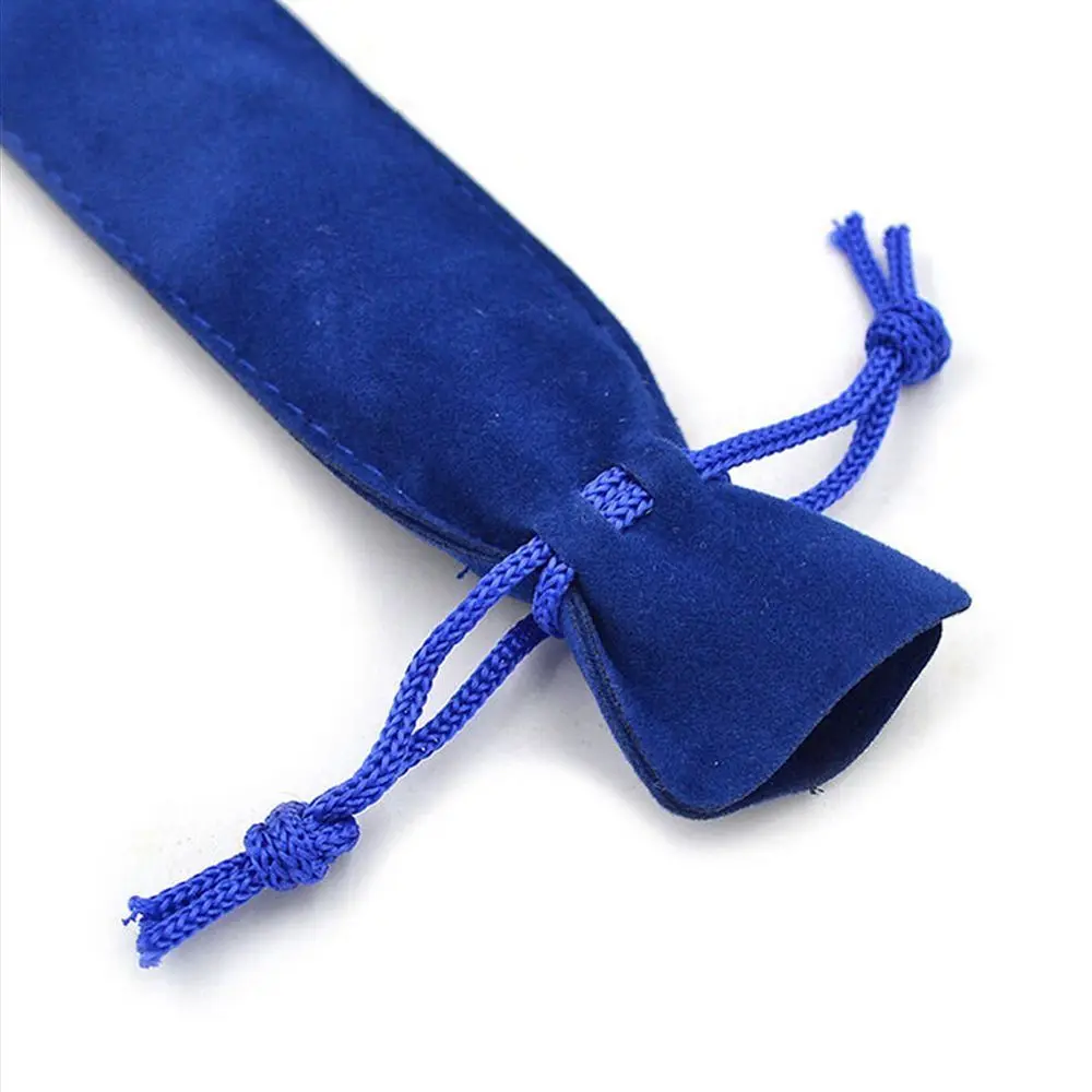 10PCS Plush Cloth Pen Bag Double-sided Thickened Velvet Pen Pouch Sleeve Holder Office School Supplies