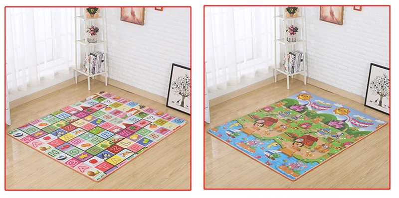 Baby Play Mat Educational Toy for Children Crawling Carpet Game Activity Gym Playground Doubel Sided Printed Kids Rug Foam Floor