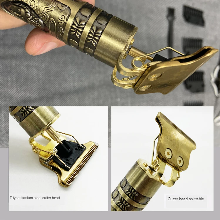 Vintage T9 Hair Clipper Beard Shaving Body Hair Trimmer Clippers Electric Men Haircut Machine 0mm Barber Shaver