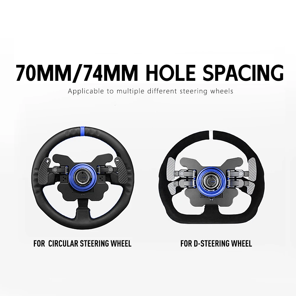 MUGE-New 6 Hole Racing Simulator Game Steering Wheel Quick Release Hub Adapter 70MM For MOZA Simagic M10 A/Mini Euro Truck QR040