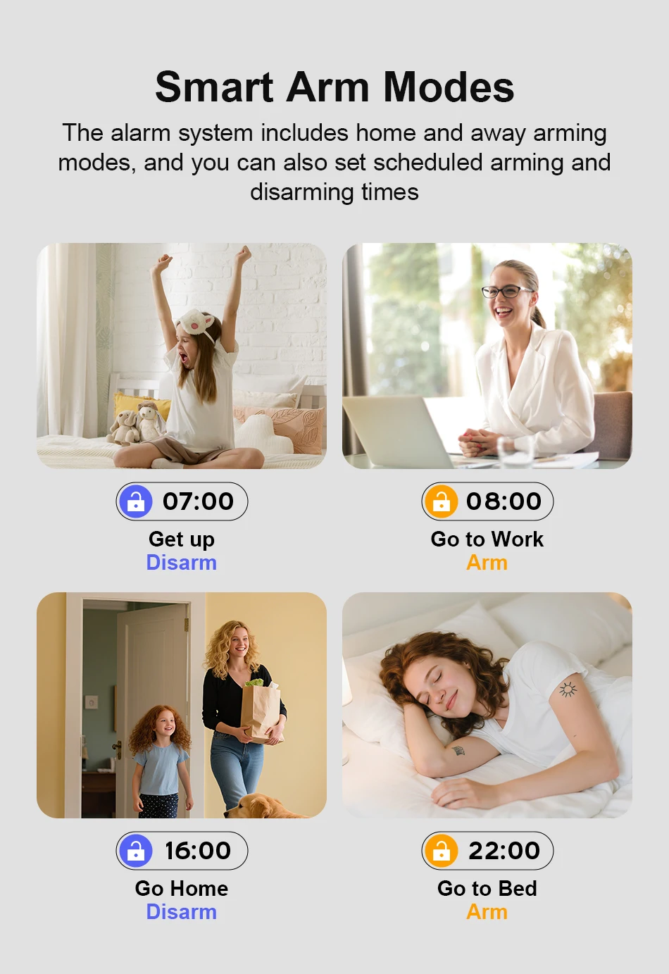 PGST WiFi 4G 2G GSM Home Alarm System Works with Tuya Smart Life Security Protection Alarm Security System Motion Door Sensor