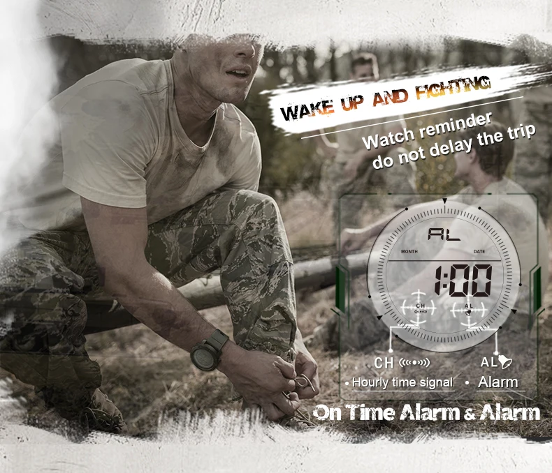 NORTH EDGE Mens Digital Watches Army Military World Time Alarm Sport Stopwatch For Male Waterproof 50M Wristwatch 2022 Relogios
