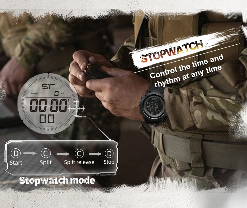 NORTH EDGE Mens Digital Watches Army Military World Time Alarm Sport Stopwatch For Male Waterproof 50M Wristwatch 2022 Relogios