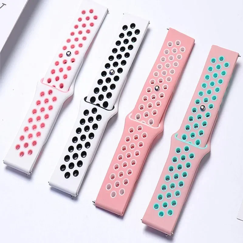 20mm/22mm Watch band For Amazfit GTS 4/GTR 4/3/2 Mini/Pro/stratos/Balance Sport Silicone Bracelet Amazfit bip 5-bip 3 pro strap
