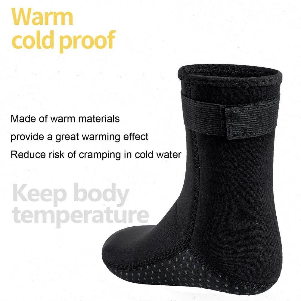 3mm&5mm Neoprene Diving Socks Non-slip Adult Warm Patchwork Elasticity Wetsuit Shoes Surfing Boots for Swimming Snorkeling