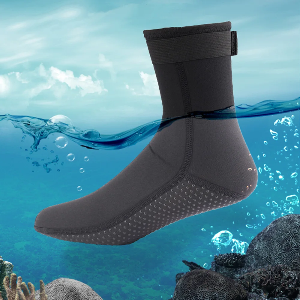 3mm&5mm Neoprene Diving Socks Non-slip Adult Warm Patchwork Elasticity Wetsuit Shoes Surfing Boots for Swimming Snorkeling