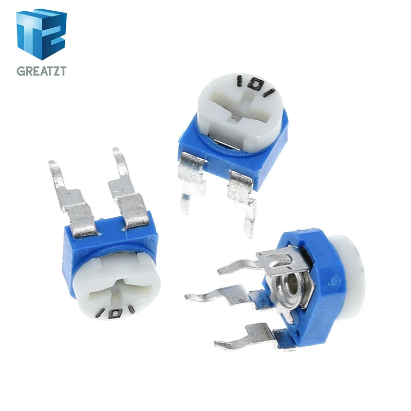 10pcs Rm065 Rm-065 100 200 500 1k 2k 5k 10k 20k 50k 100k 200k 500k 1m Ohm Trimpot Trimmer Potentiometer Variable Resistor