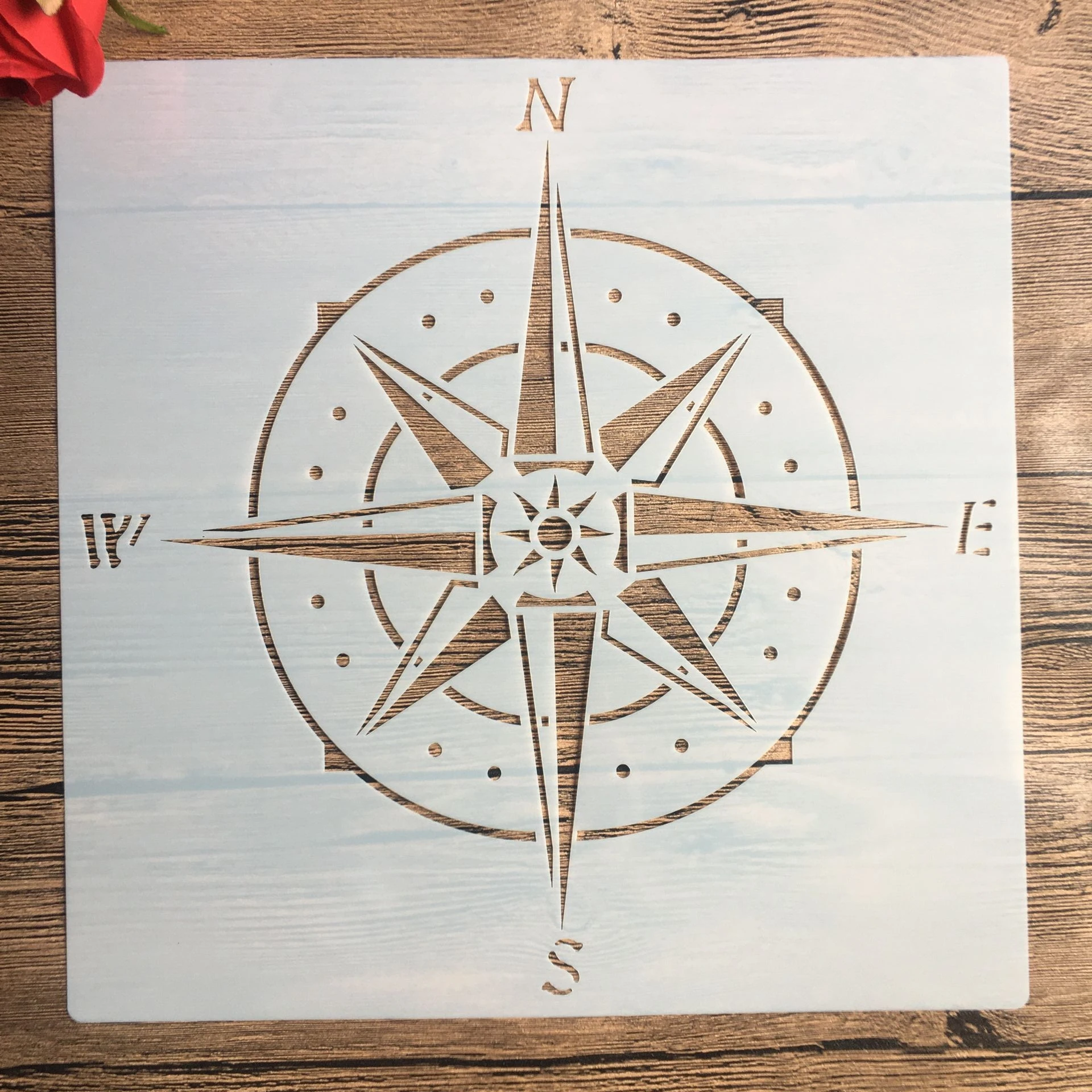 30 * 30cm size diy craft mandala compass mold for painting stencils stamped photo album embossed paper card on wood, fabric wall