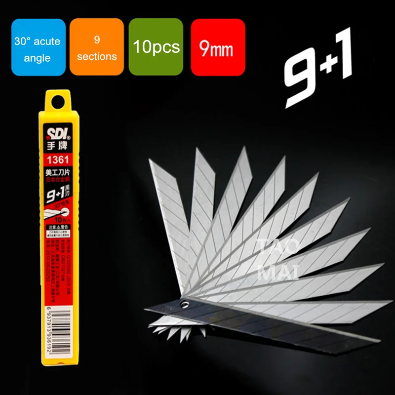 Aluminum Alloy Utility Knife 30 Degree 9mm Sharp Angle Blade Cutting Paper/Leather Carving Craft Knife Metal Knife Stationery