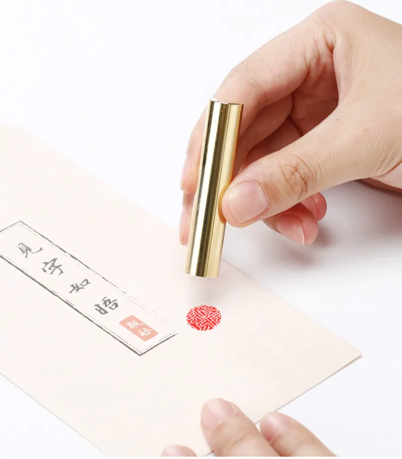 Custom Metal Personal Stamps Round Chinese Name Special Stamp Portable Exquisite Teacher Painter Calligraphy Painting Brass Seal