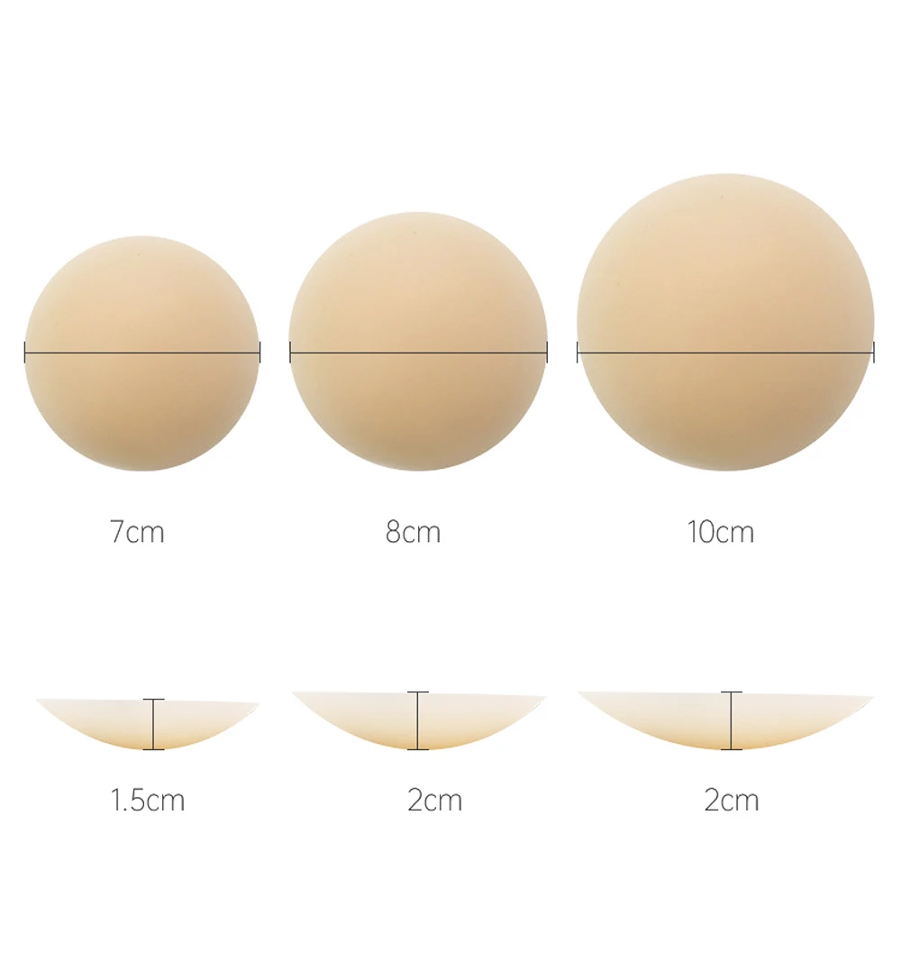 Round Shape Reusable Silicone Nipple Covers Invisible Seamless Breast Petals No Show Full Coverage Nip Pasties Sticky Bra