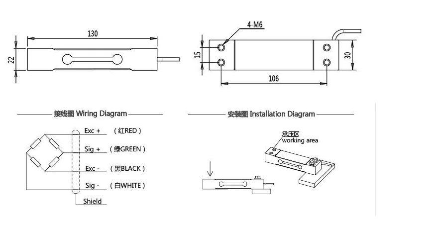 CZL-601 Aluminium Alloy Waterproof Load Cell Sensor, 3KG, 5kg,6KG, 10KG,20KG,40KG 60kg 100kg 120kg weighing sensors