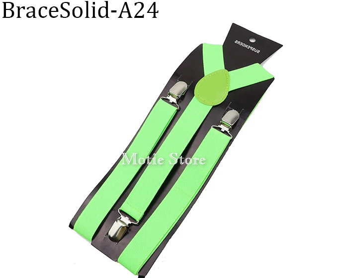 Solid Color Unisex Suspenders Clip-on Buckle Men Straps Adjustable Elastic Y-Back Braces For Wedding Suit Skirt Accessories Gift