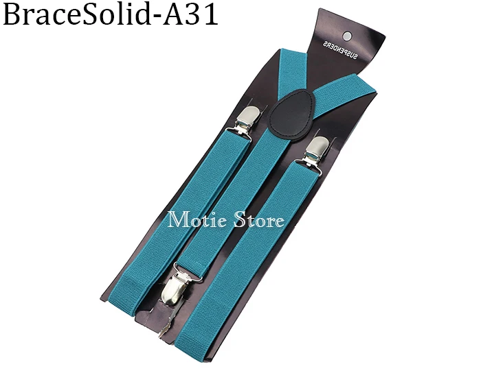 Solid Color Unisex Suspenders Clip-on Buckle Men Straps Adjustable Elastic Y-Back Braces For Wedding Suit Skirt Accessories Gift