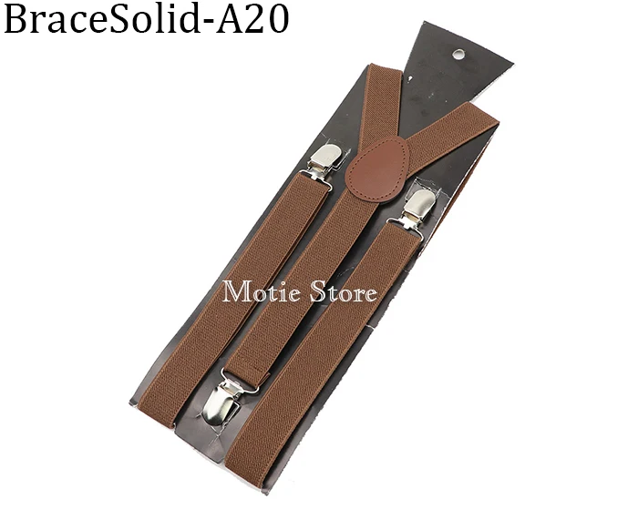 Solid Color Unisex Suspenders Clip-on Buckle Men Straps Adjustable Elastic Y-Back Braces For Wedding Suit Skirt Accessories Gift