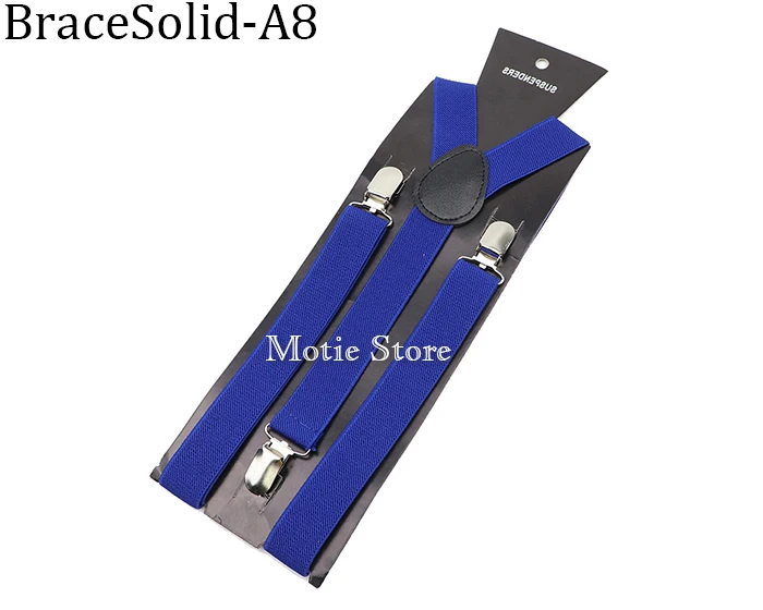 Solid Color Unisex Suspenders Clip-on Buckle Men Straps Adjustable Elastic Y-Back Braces For Wedding Suit Skirt Accessories Gift