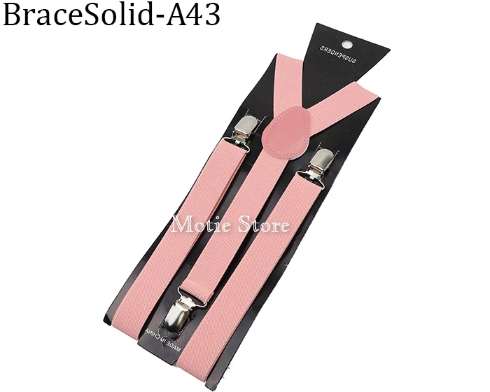 Solid Color Unisex Suspenders Clip-on Buckle Men Straps Adjustable Elastic Y-Back Braces For Wedding Suit Skirt Accessories Gift