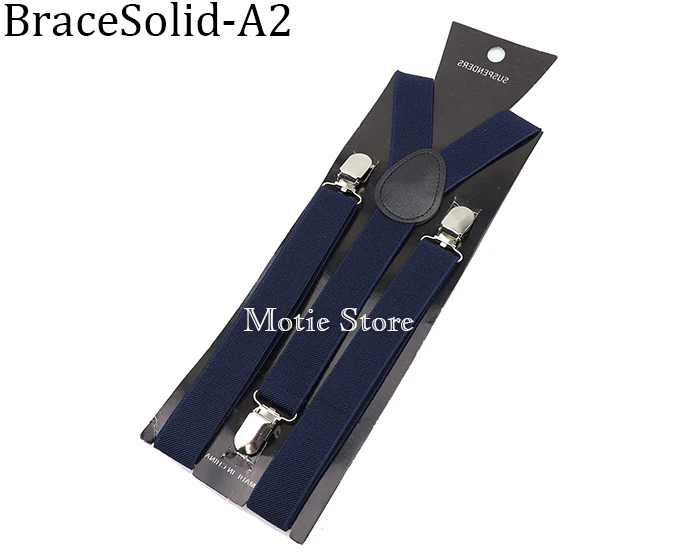 Solid Color Unisex Suspenders Clip-on Buckle Men Straps Adjustable Elastic Y-Back Braces For Wedding Suit Skirt Accessories Gift