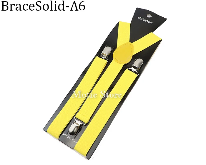 Solid Color Unisex Suspenders Clip-on Buckle Men Straps Adjustable Elastic Y-Back Braces For Wedding Suit Skirt Accessories Gift
