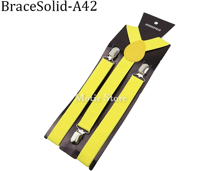 Solid Color Unisex Suspenders Clip-on Buckle Men Straps Adjustable Elastic Y-Back Braces For Wedding Suit Skirt Accessories Gift