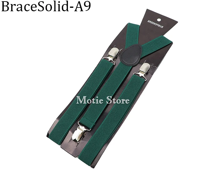 Solid Color Unisex Suspenders Clip-on Buckle Men Straps Adjustable Elastic Y-Back Braces For Wedding Suit Skirt Accessories Gift