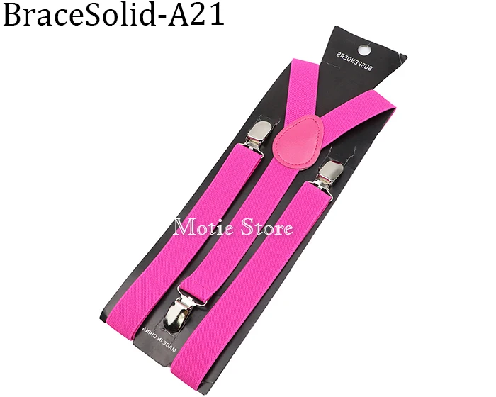 Solid Color Unisex Suspenders Clip-on Buckle Men Straps Adjustable Elastic Y-Back Braces For Wedding Suit Skirt Accessories Gift