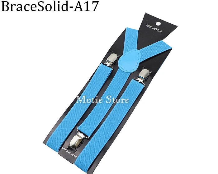 Solid Color Unisex Suspenders Clip-on Buckle Men Straps Adjustable Elastic Y-Back Braces For Wedding Suit Skirt Accessories Gift