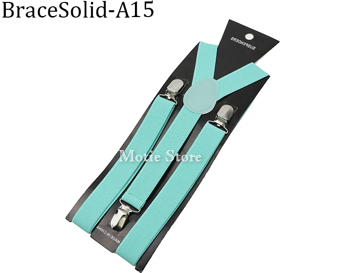 Solid Color Unisex Suspenders Clip-on Buckle Men Straps Adjustable Elastic Y-Back Braces For Wedding Suit Skirt Accessories Gift