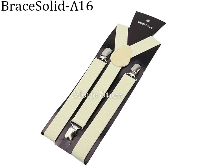 Solid Color Unisex Suspenders Clip-on Buckle Men Straps Adjustable Elastic Y-Back Braces For Wedding Suit Skirt Accessories Gift