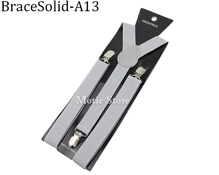 Solid Color Unisex Suspenders Clip-on Buckle Men Straps Adjustable Elastic Y-Back Braces For Wedding Suit Skirt Accessories Gift
