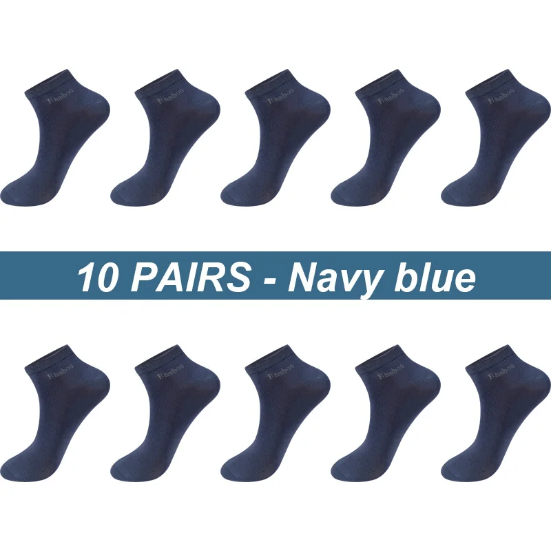 High Quality 10Pairs/Lot Men's Bamboo Fiber Socks Short Casual Breatheable Anti-Bacterial Man Ankle Socks New black busines