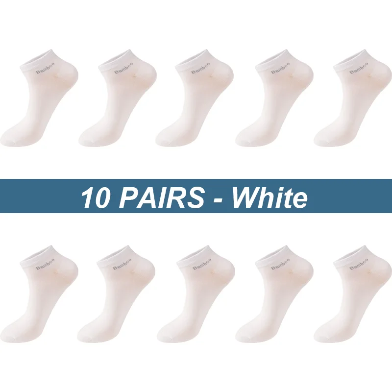 High Quality 10Pairs/Lot Men's Bamboo Fiber Socks Short Casual Breatheable Anti-Bacterial Man Ankle Socks New black busines