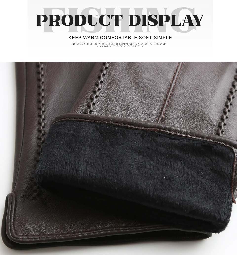 Women's Sheepskin Gloves Winter Warm Plus Velvet Short Thin Touch Screen Driving Color Women's Leather Gloves Good Quality -2226