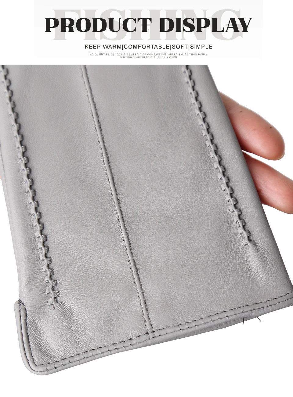 Women's Sheepskin Gloves Winter Warm Plus Velvet Short Thin Touch Screen Driving Color Women's Leather Gloves Good Quality -2226