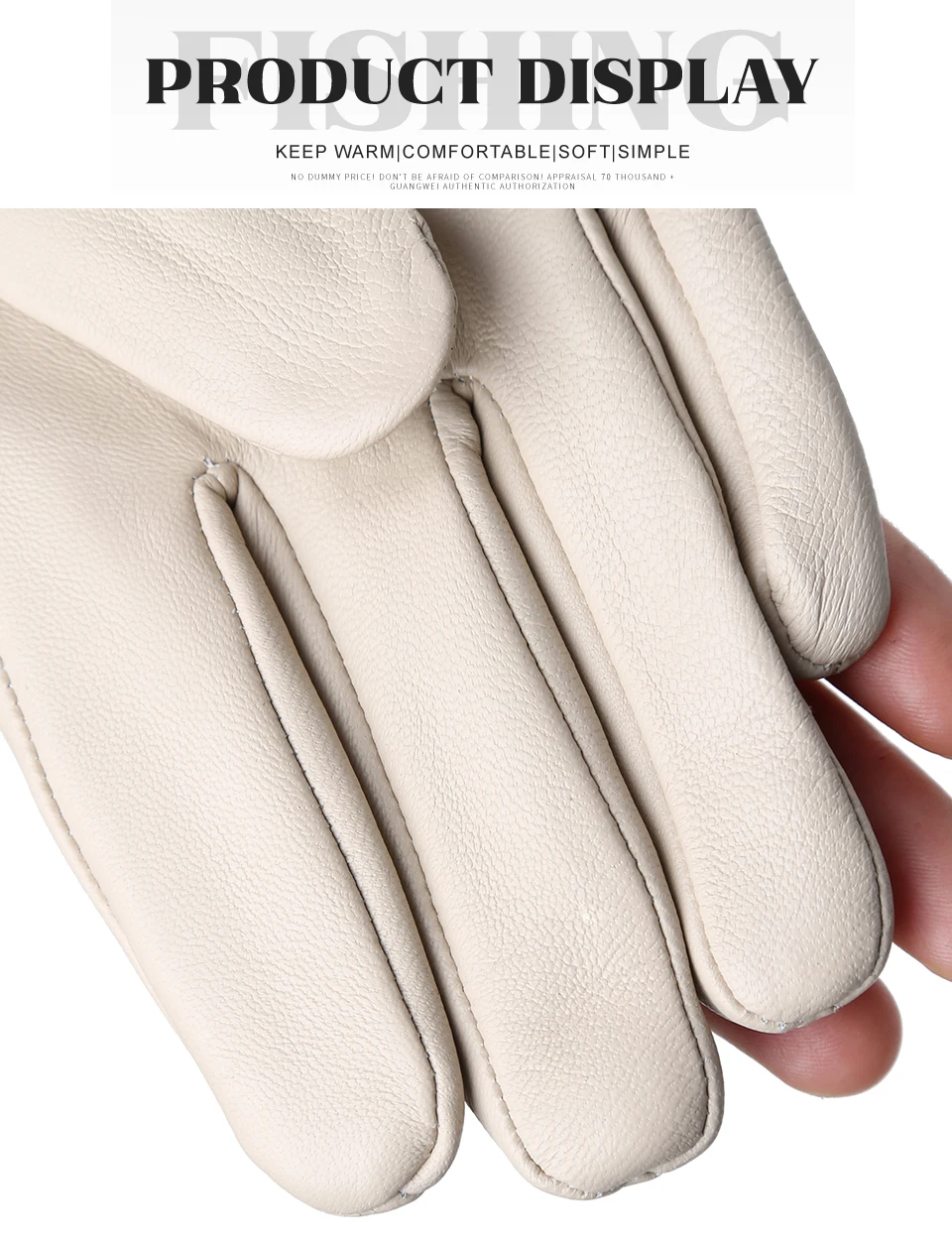 Women's Sheepskin Gloves Winter Warm Plus Velvet Short Thin Touch Screen Driving Color Women's Leather Gloves Good Quality -2226