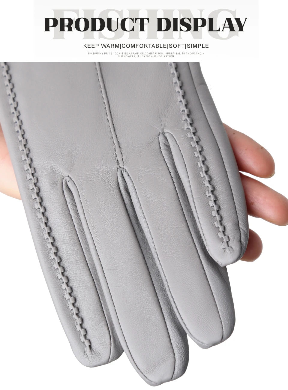 Women's Sheepskin Gloves Winter Warm Plus Velvet Short Thin Touch Screen Driving Color Women's Leather Gloves Good Quality -2226