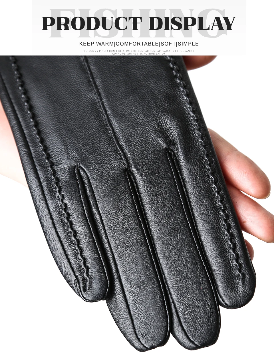 Women's Sheepskin Gloves Winter Warm Plus Velvet Short Thin Touch Screen Driving Color Women's Leather Gloves Good Quality -2226