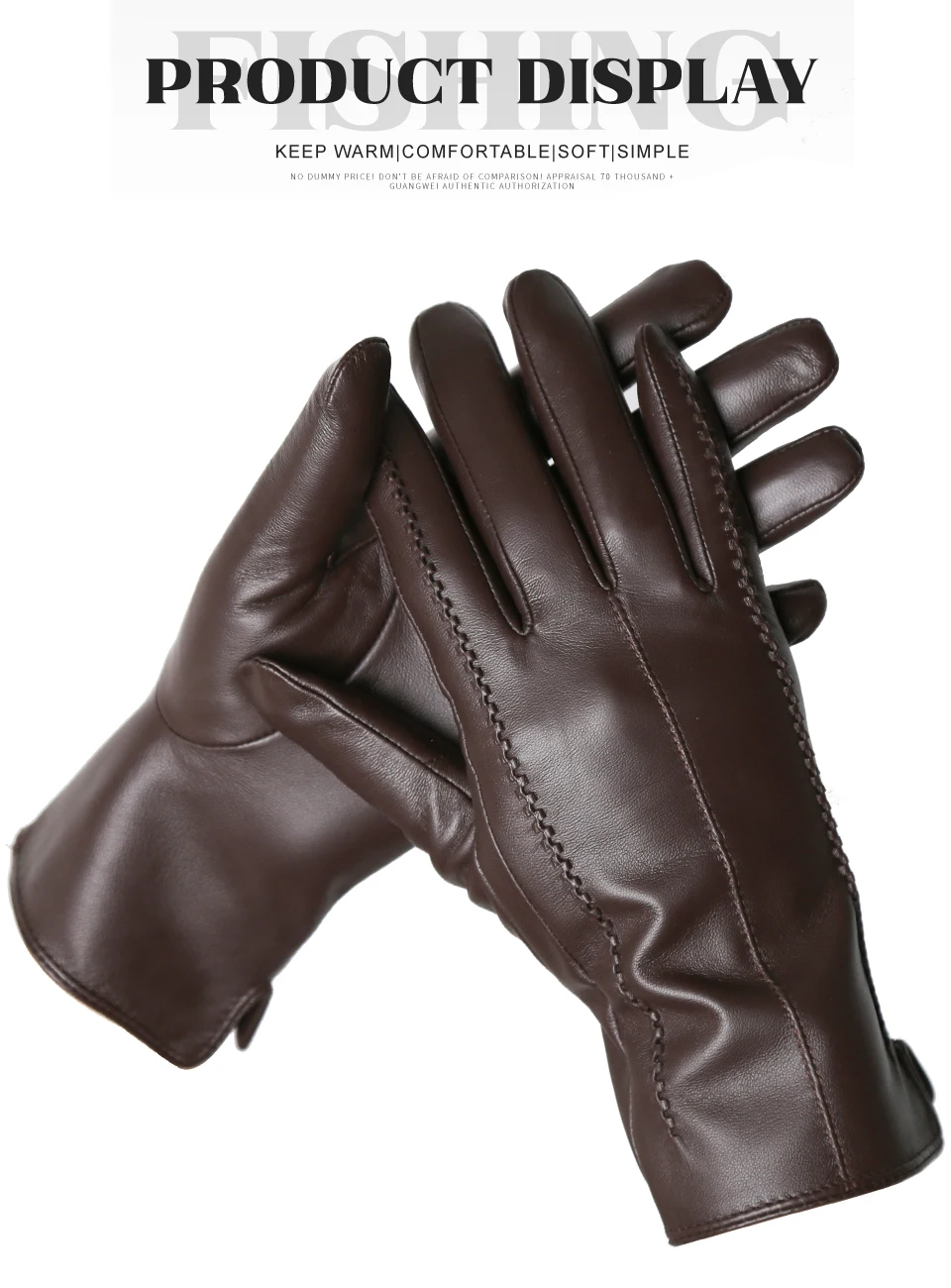 Women's Sheepskin Gloves Winter Warm Plus Velvet Short Thin Touch Screen Driving Color Women's Leather Gloves Good Quality -2226