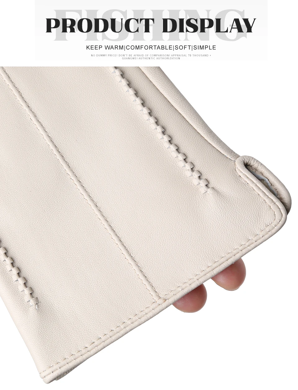 Women's Sheepskin Gloves Winter Warm Plus Velvet Short Thin Touch Screen Driving Color Women's Leather Gloves Good Quality -2226