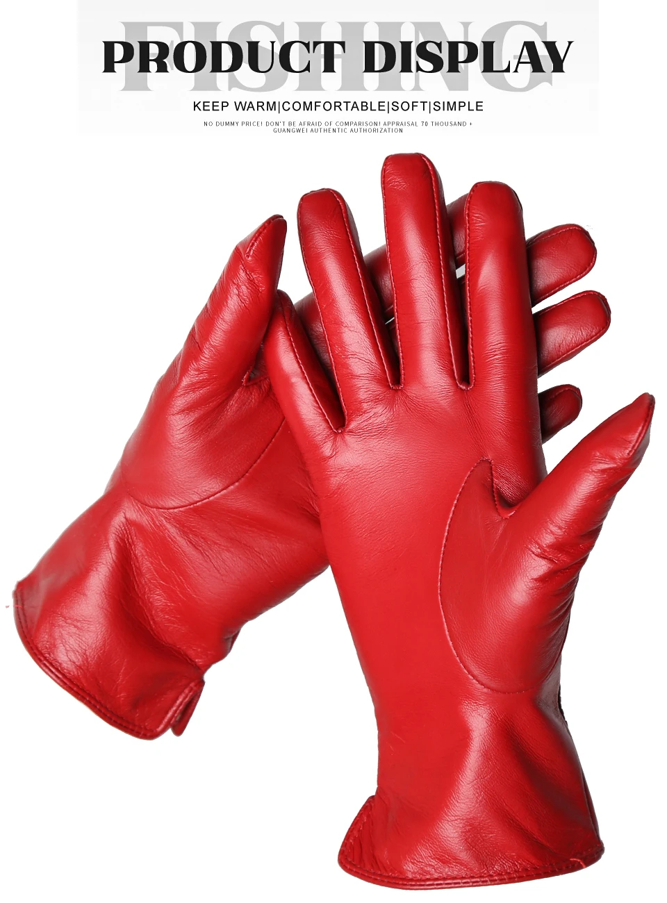 Women's Sheepskin Gloves Winter Warm Plus Velvet Short Thin Touch Screen Driving Color Women's Leather Gloves Good Quality -2226