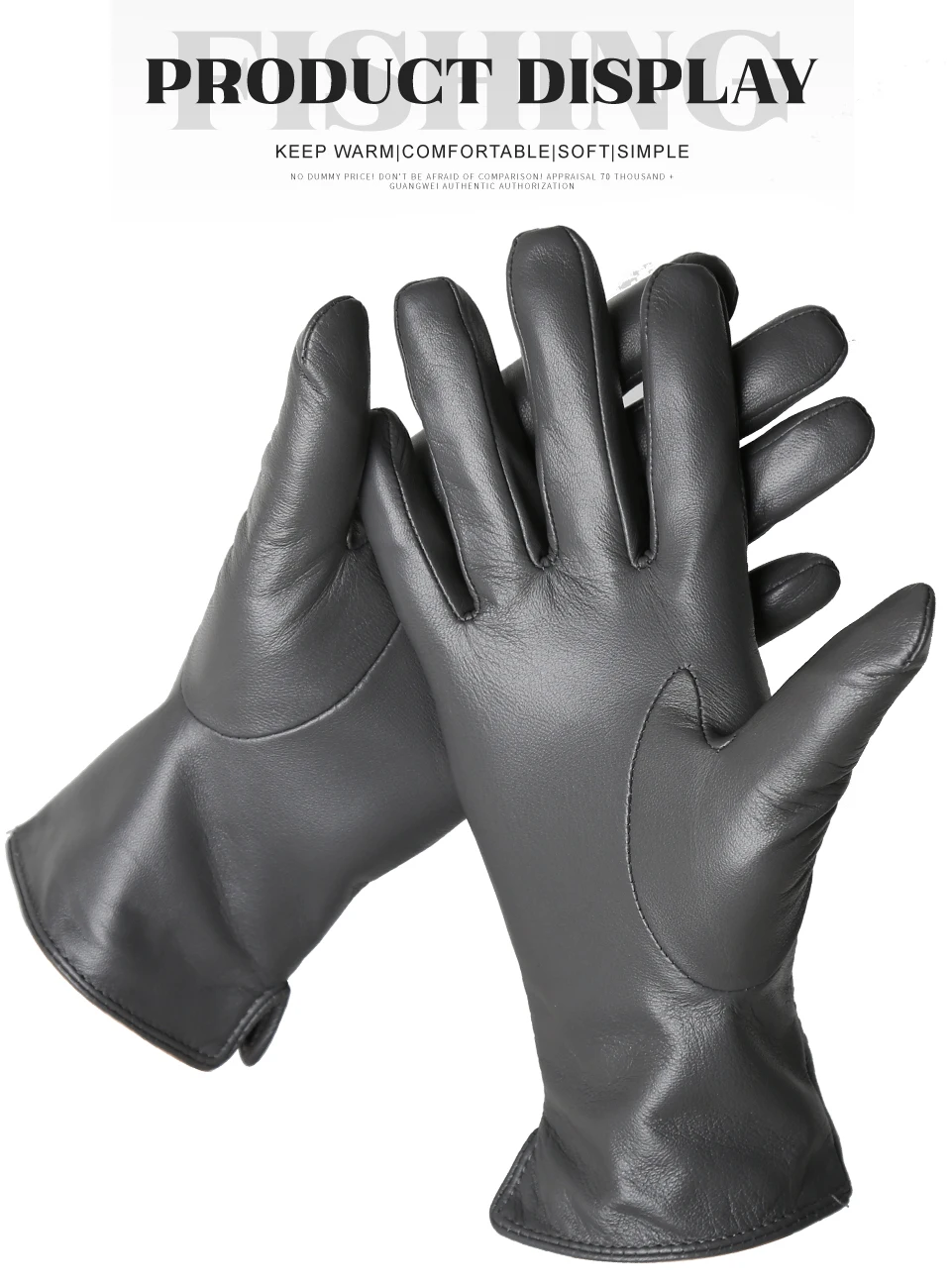 Women's Sheepskin Gloves Winter Warm Plus Velvet Short Thin Touch Screen Driving Color Women's Leather Gloves Good Quality -2226