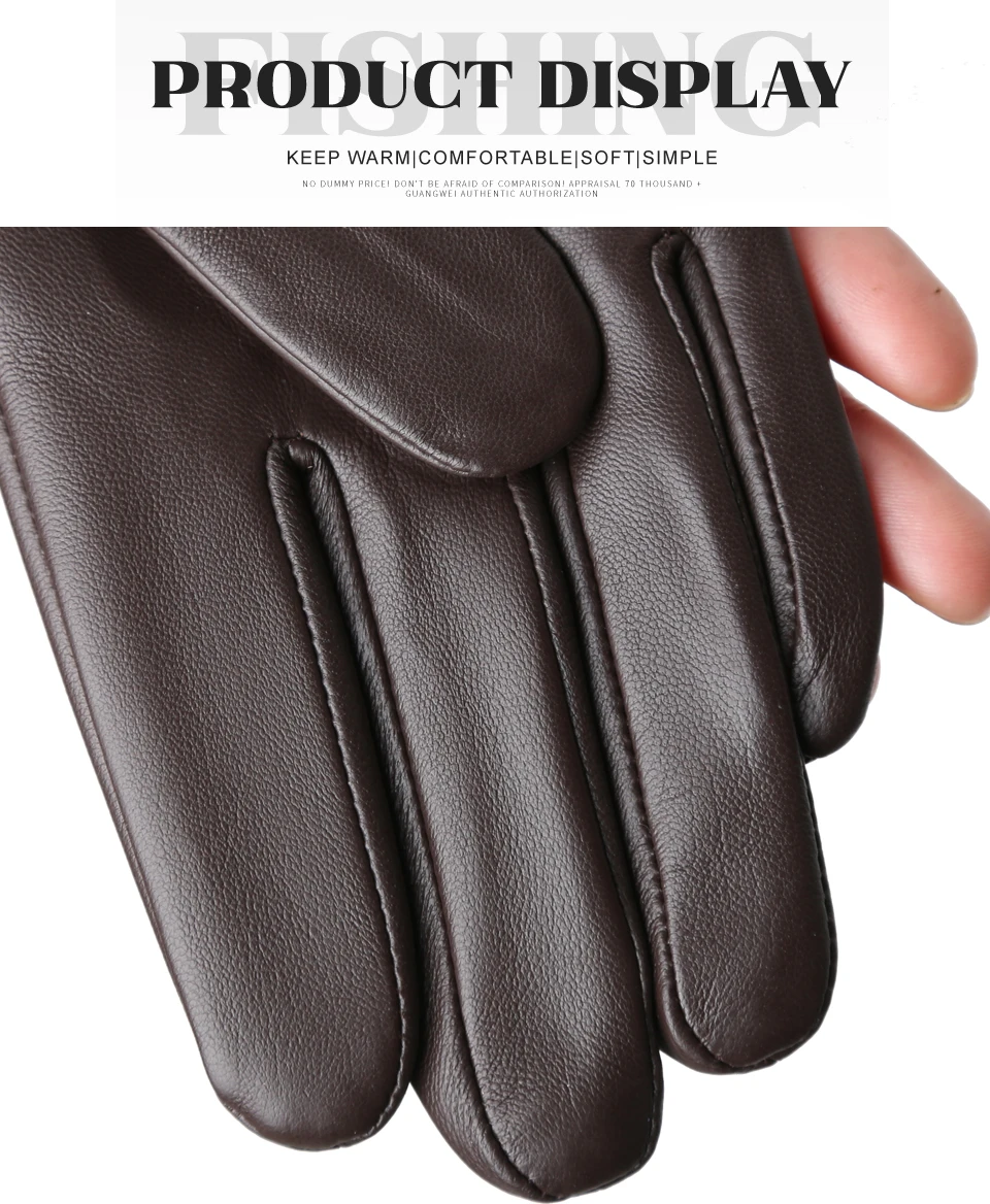 Women's Sheepskin Gloves Winter Warm Plus Velvet Short Thin Touch Screen Driving Color Women's Leather Gloves Good Quality -2226