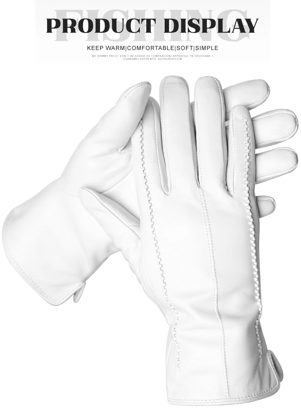 Women's Sheepskin Gloves Winter Warm Plus Velvet Short Thin Touch Screen Driving Color Women's Leather Gloves Good Quality -2226