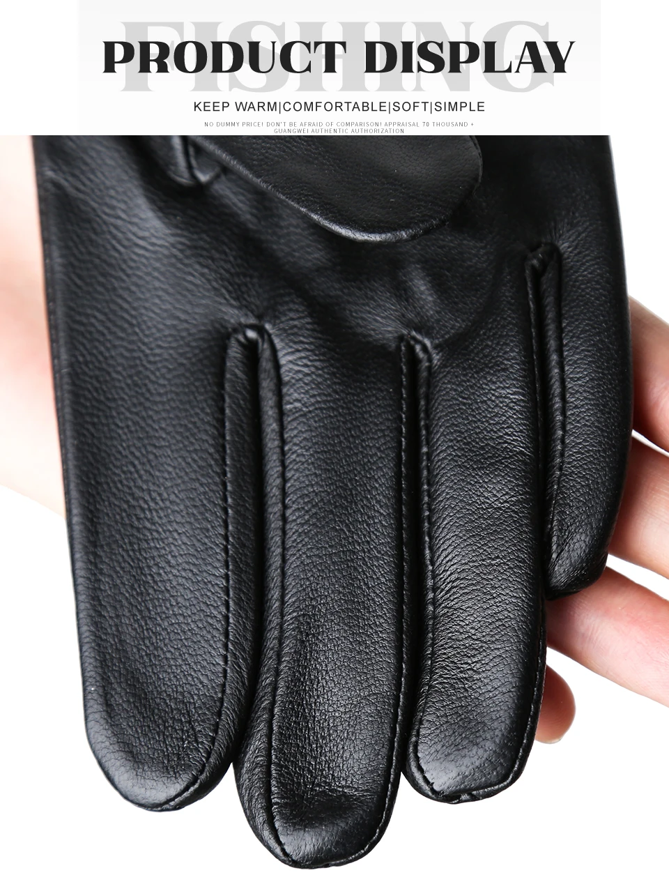 Women's Sheepskin Gloves Winter Warm Plus Velvet Short Thin Touch Screen Driving Color Women's Leather Gloves Good Quality -2226
