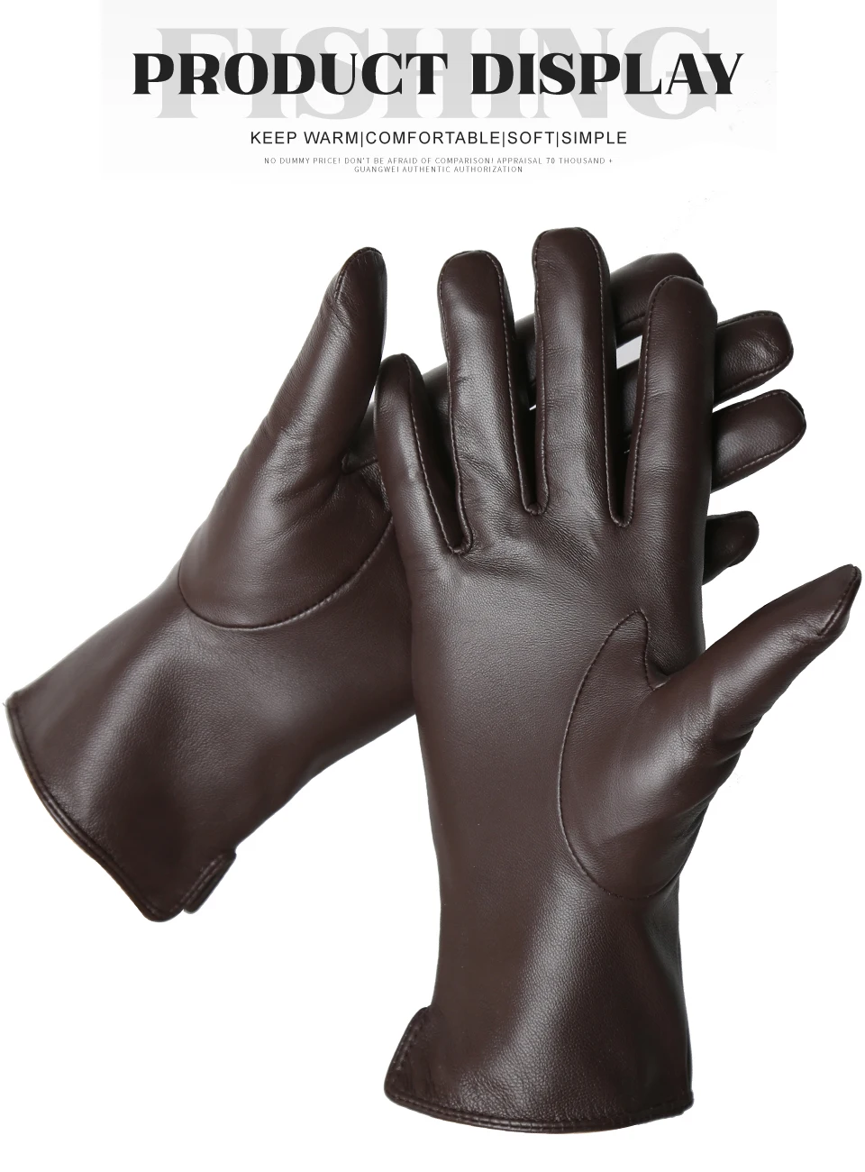 Women's Sheepskin Gloves Winter Warm Plus Velvet Short Thin Touch Screen Driving Color Women's Leather Gloves Good Quality -2226