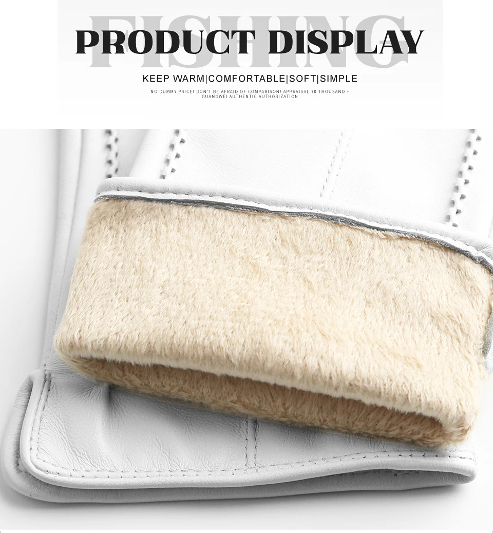 Women's Sheepskin Gloves Winter Warm Plus Velvet Short Thin Touch Screen Driving Color Women's Leather Gloves Good Quality -2226