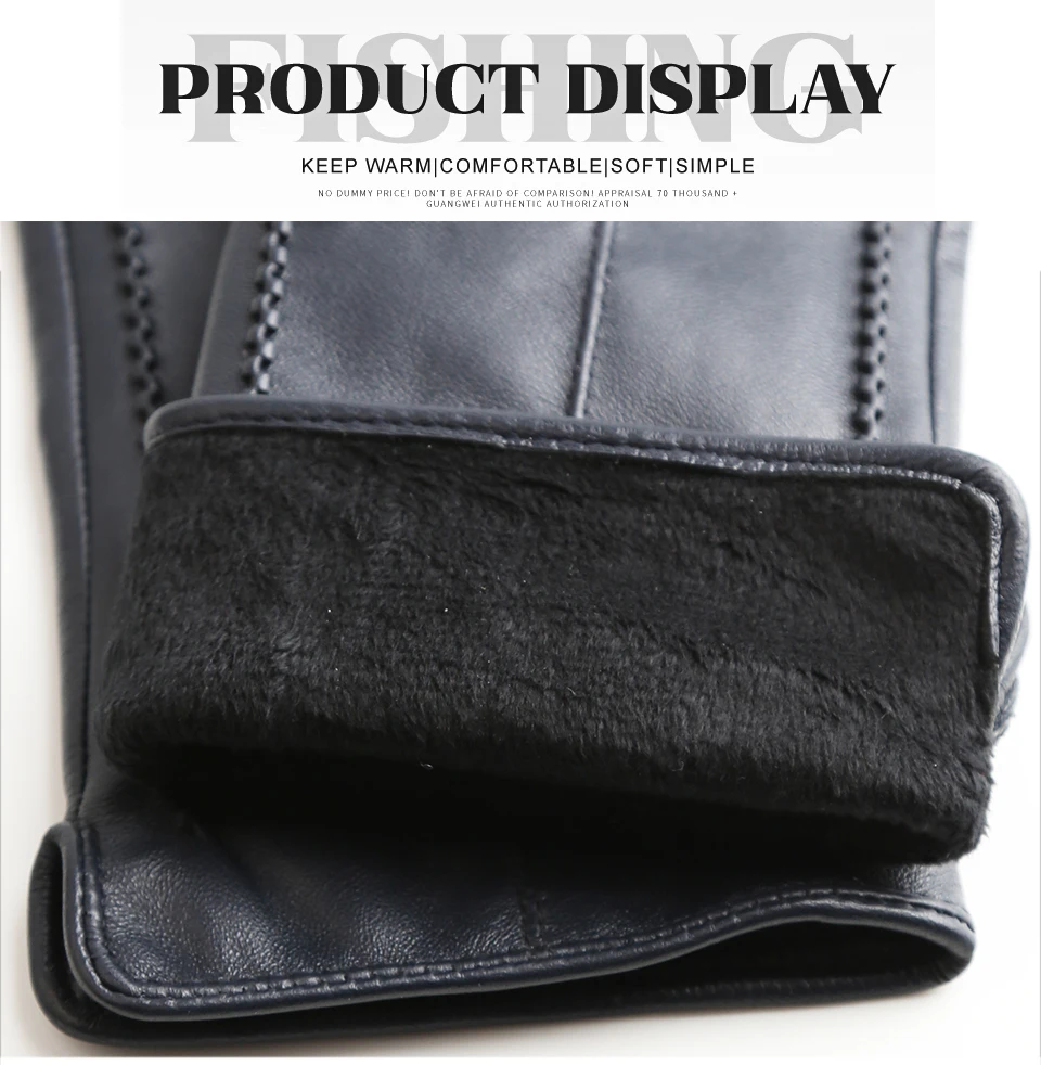 Women's Sheepskin Gloves Winter Warm Plus Velvet Short Thin Touch Screen Driving Color Women's Leather Gloves Good Quality -2226